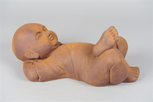 Figur, Buddha - L45.5x 24.5x H20cm, ocker Figur, Buddha - L45.5x 24.5x H20cm, ocker