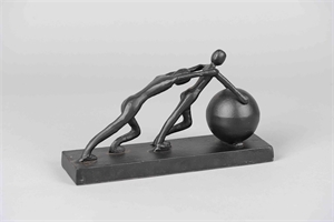 Figur, Teamwork L30x 8x H17cm, burn