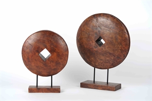 Objekt Rad - Holz Ø39x 10x H51cm, braun Objekt Rad - Holz Ø39x 10x H51cm, braun