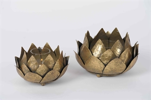 Pflanze, Teelichthalter - Ø17x H10cm, bronce Pflanze, Teelichthalter - Ø17x H10cm, bronce