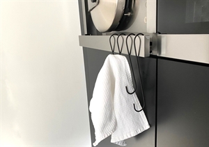 Haken S, metall - Set/4, schwarz Haken S, metall - Set/4, schwarz