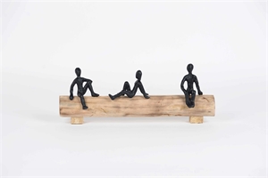 Figur, Relaxing threesome L41.5x 8x H15cm, burn Figur, Relaxing threesome L41.5x 8x H15cm, burn