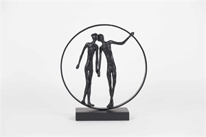 Figur, Circle of love L33.5x 8.5x H37cm, burn