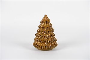 Tannenbaum, Pinus Keramik Ø19 x H27cm, ambergold