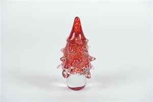 Tannenbaum, Glas - Ø11.5 x H22cm, glitter-rot Tannenbaum, Glas - Ø11.5 x H22cm, glitter-rot