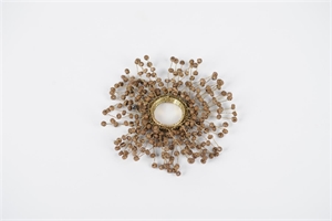 Kerzenring, mit Perlen Ø2.5~12cm, brown