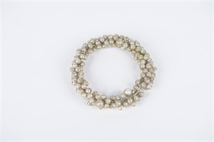 Kerzenring, aus Metall Ø9.5cm, cream/gold Kerzenring, aus Metall Ø9.5cm, cream/gold