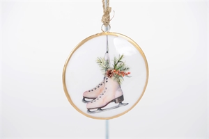 Hänger Emaille, IceSkate Ø15.5x H4cm, winter glaze Hänger Emaille, IceSkate Ø15.5x H4cm, winter glaze
