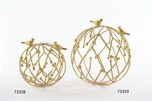 Deko Kugel, Nesting ball - Ø15.5x H17cm, gold Deko Kugel, Nesting ball - Ø15.5x H17cm, gold