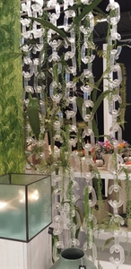Glas, Kettenglied - H14cm, klar Glas, Kettenglied - H14cm, klar