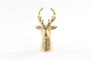 Hirsch, Gold Art - Polyresin 9x 8.8x 18cm, gold Hirsch, Gold Art - Polyresin 9x 8.8x 18cm, gold