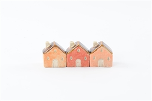 Haus, Country - Keramik 5.1x 3.8x H8cm, bunt Haus, Country - Keramik 5.1x 3.8x H8cm, bunt