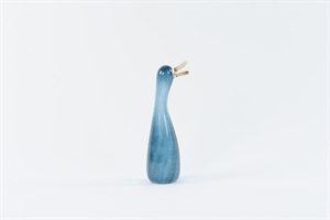 Blue Duck, Glas mundgeblasen 7.5x 7.5x 37cm, blau Blue Duck, Glas mundgeblasen 7.5x 7.5x 37cm, blau
