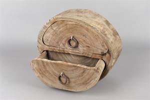 Lagerschrank, Holz L38x 14x H33cm, natur Lagerschrank, Holz L38x 14x H33cm, natur