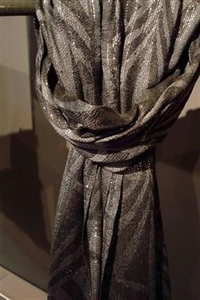 Schal, L180 x 50cm - Viskose, grau/schwarz