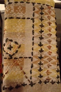 Schal, L180 x 70cm Wolle, gelb/elfenbein