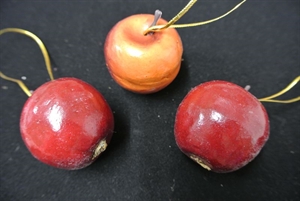 Deco, Äpfel z.hängen 4cm, rot/orange