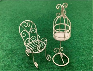 Deko Metall, Boudoir & Käfig 11cm - VE 6x 2, creme Deko Metall, Boudoir & Käfig 11cm - VE 6x 2, creme