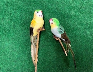 Papagei, am Stab 6-fach sortiert - 19cm, bunt Papagei, am Stab 6-fach sortiert - 19cm, bunt