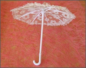 Deco, Umbrella 27cm - 6 Stk, weiss