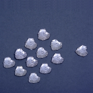 Stein, Acryl-Herz 15mm, klar-ecru Stein, Acryl-Herz 15mm, klar-ecru