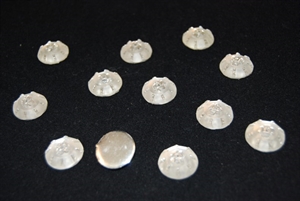 Steine, Acryl-Blume 20mm VE12, klar-ecru Steine, Acryl-Blume 20mm VE12, klar-ecru