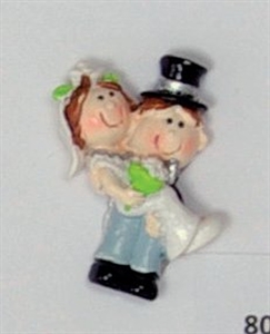 Aufleger, Brautpaar 3cm - Klebepunkt, bunt Aufleger, Brautpaar 3cm - Klebepunkt, bunt