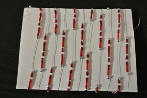 Girlande, 2m/ 1mm Perlchen, bordeaux Girlande, 2m/ 1mm Perlchen, bordeaux