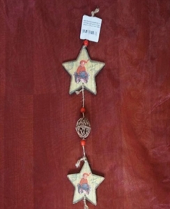 Girlande 70cm, Weihn./ Sterne-Junge, natur Girlande 70cm, Weihn./ Sterne-Junge, natur