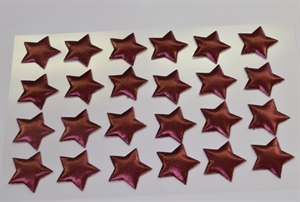 Sterne, puffin mettalic 20mm - 48 Stk/Bt, bordeaux Sterne, puffin mettalic 20mm - 48 Stk/Bt, bordeaux