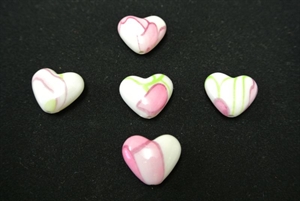 Deco, Acryl- Herz mit Langloch 22mm, rosa Deco, Acryl- Herz mit Langloch 22mm, rosa