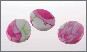 Medallion, Acryl- mit Langloch 40mm, rosa Medallion, Acryl- mit Langloch 40mm, rosa