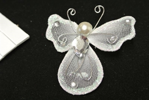 Deco, Schmetterling Silk 50mm - klebend, weiss Deco, Schmetterling Silk 50mm - klebend, weiss