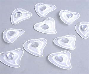 Deco, Silkherz klebend 3.5cm, weiss Deco, Silkherz klebend 3.5cm, weiss