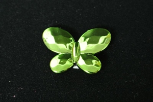 Schmetterling, 30mm- Langloch klebend, grün Schmetterling, 30mm- Langloch klebend, grün