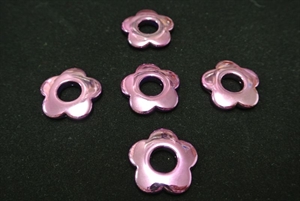 Acryl Blume, 30mm Langloch glanz, lila Acryl Blume, 30mm Langloch glanz, lila