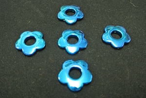 Acryl Blume, 30mm Langloch glanz, blau