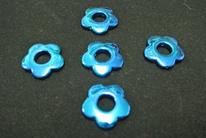 Acryl Blume, 30mm Langloch glanz, blau Acryl Blume, 30mm Langloch glanz, blau