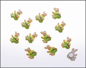 Aufleger, Osterhase mit Klebepunkt, grün Aufleger, Osterhase mit Klebepunkt, grün