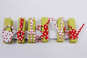 Klammer, Garten 45mm, bunt Klammer, Garten 45mm, bunt