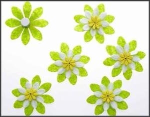 Filz, Blume 60mm mit Klebepunkt, hellgrün Filz, Blume 60mm mit Klebepunkt, hellgrün
