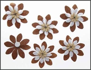 Filz, Blume 60mm mit Klebepunkt, braun Filz, Blume 60mm mit Klebepunkt, braun