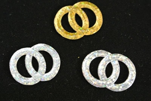 Deco, Ringe je 144, gold/ silber Deco, Ringe je 144, gold/ silber