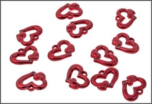Deco, Herz offen 25mm, rot Deco, Herz offen 25mm, rot