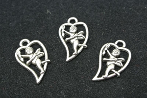 Deco, Amor im Herz 20mm, silber Deco, Amor im Herz 20mm, silber