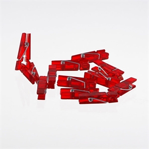 Klammer mini, Acryl 35mm, rot Klammer mini, Acryl 35mm, rot