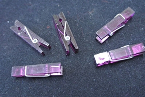 Klammer mini, Acryl 35mm, lila