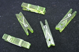 Klammer mini, Acryl 35mm, grün Klammer mini, Acryl 35mm, grün