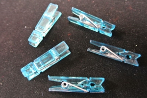 Klammer mini, Acryl 35mm, blau Klammer mini, Acryl 35mm, blau