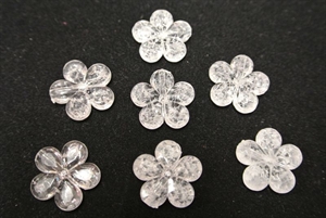 Deco, Blüte Agryl mit Langloch, klar 01 Deco, Blüte Agryl mit Langloch, klar 01